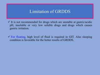Grdds Article Gastro retentive drug delivery system (GRDDS) | PPTX
