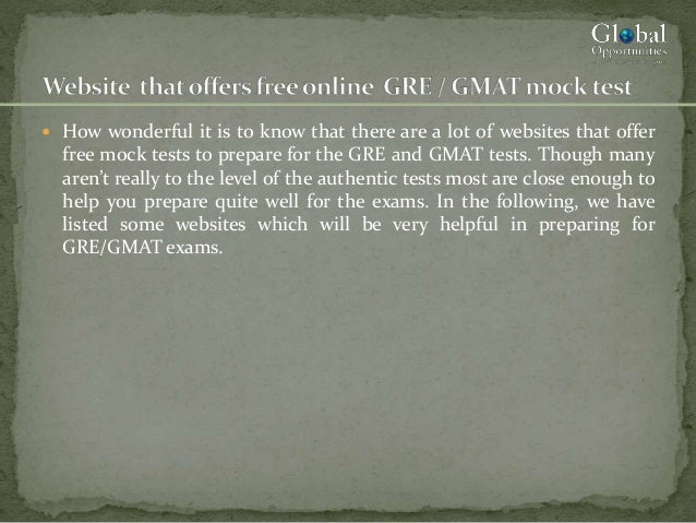 Websites That Offer Free Online Gre Gmat Mock Test
