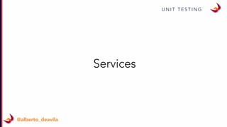 U N I T T E S T I N G
@alberto_deavila
Services
 