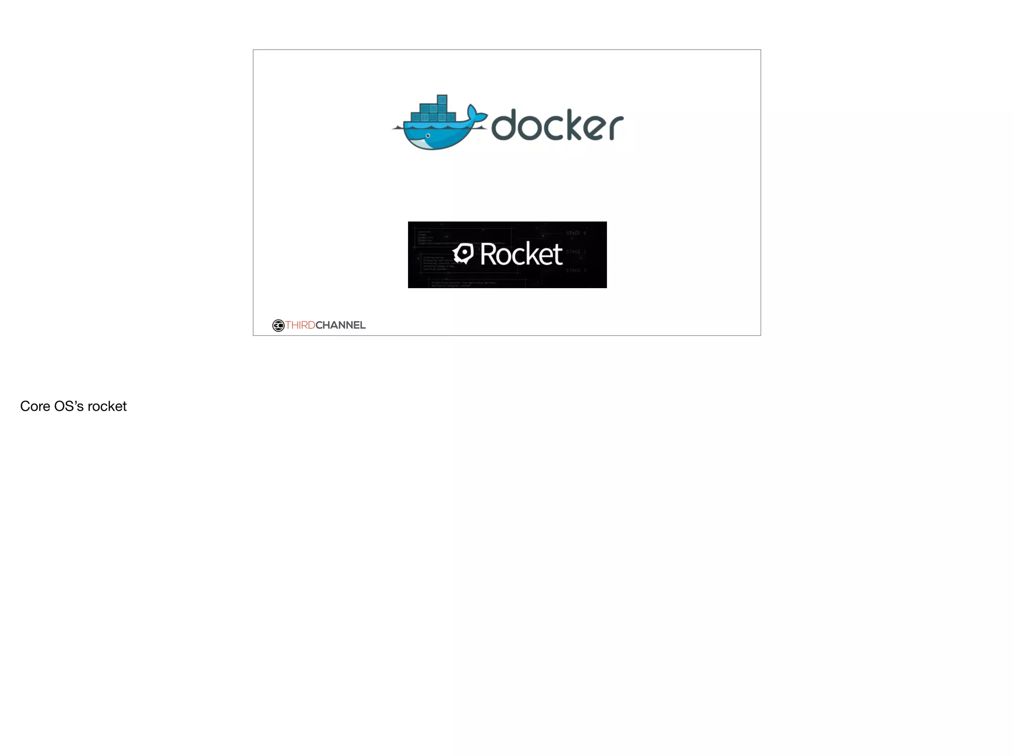 THIRDCHANNEL
Core OS’s rocket
 