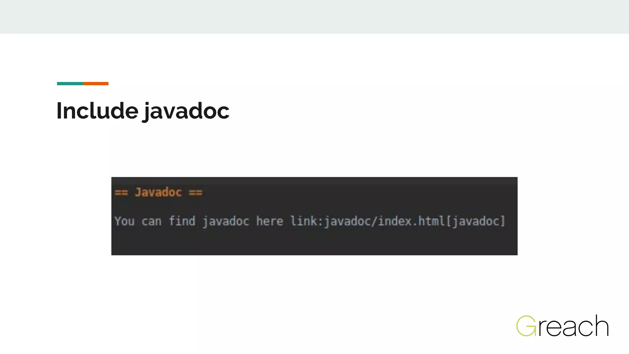 Include javadoc
 