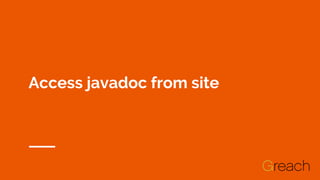 Access javadoc from site
 