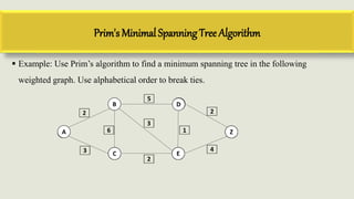 Grady approach prim's spanning tree | PPTX | Technology & Computing