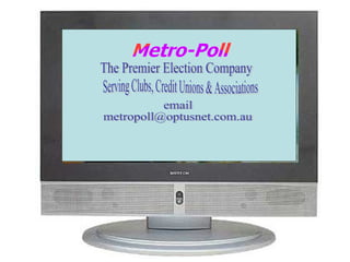 The Premier Election Company Serving Clubs, Credit Unions & Associations email [email_address] 