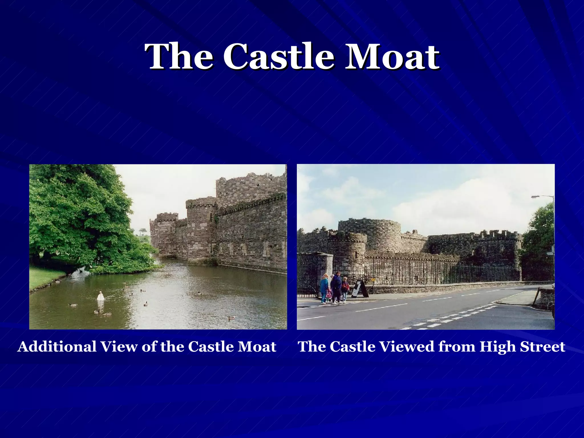The Castle   Moat The Castle Viewed from High Street   Additional View of the Castle Moat   