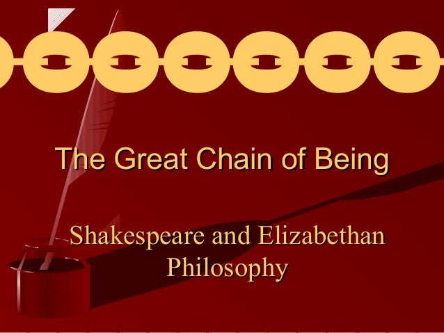 shakespeare the great chain of being
