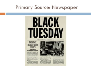 Primary Source: Newspaper 