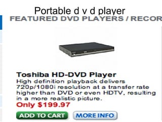 Portable d v d player 