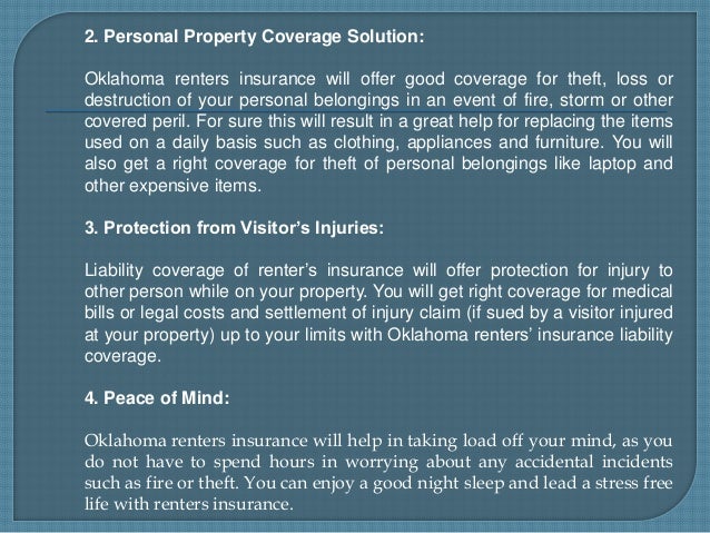 Great advantages of oklahoma renters insurance for tenants