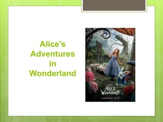 Alice's
Adventures
in
Wonderland
 