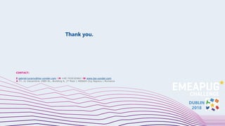 Thank you.
DUBLIN
2018
CONTACT:
E gabriel.lucaciu@tss-yonder.com l M +40 743232464 l W www.tss-yonder.com
A 77, 21 Decembrie 1989 St., Building A, 1st floor | 400604 Cluj Napoca | Romania
 