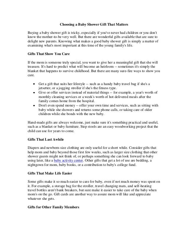 baby shower gifts just for mom