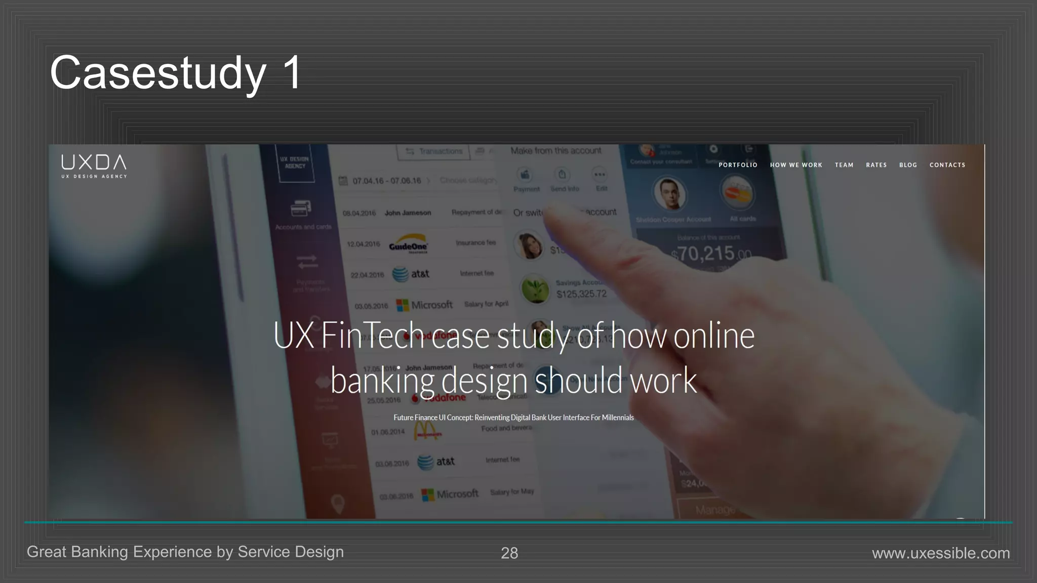 28Great Banking Experience by Service Design www.uxessible.com
Casestudy 1
 