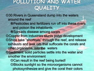 Meet the Great Barrier ReefBarrier Reefs are those that form parallel to a land mass, usually several miles away