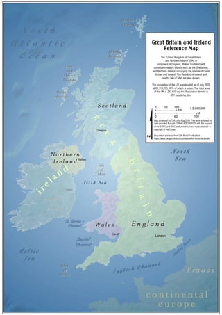 Great Britain &amp; Ireland Reference Map