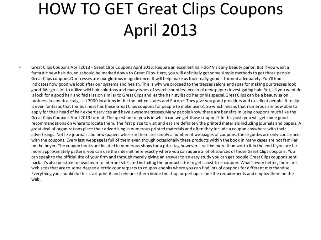 Great clips coupon tampa