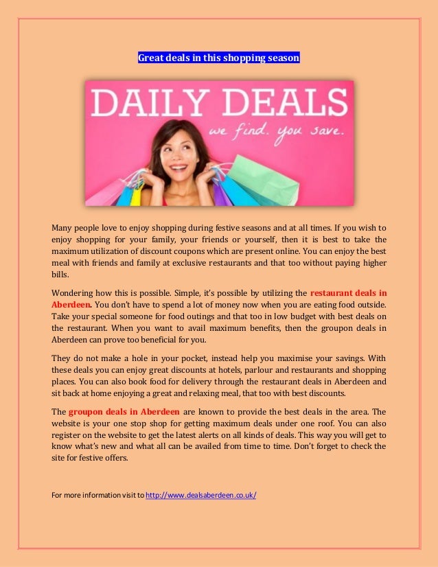 Great Deals In This Shopping Season