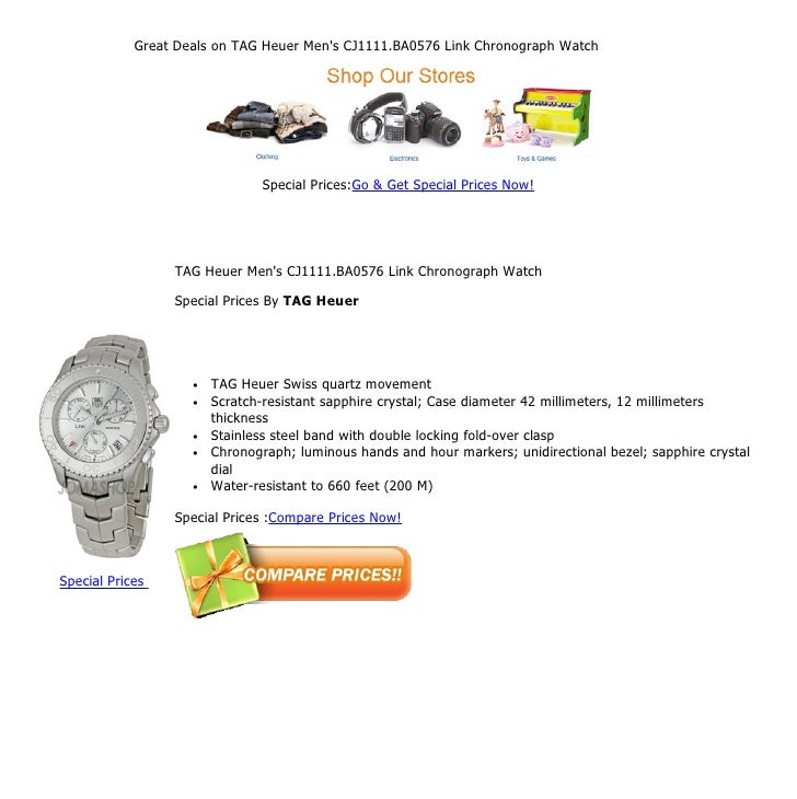 tag heuer men's chronograph watch
