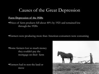 3 major causes of the great depression