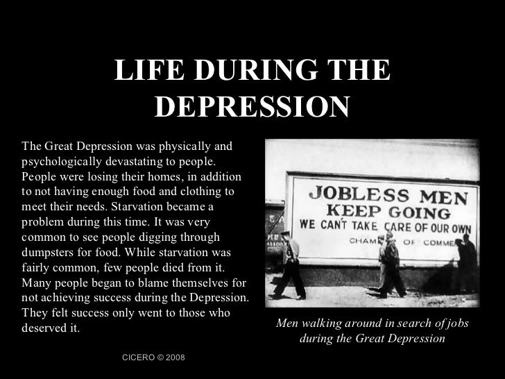 life during the great depression life during the great depression