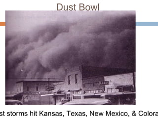 st storms hit Kansas, Texas, New Mexico, & Colora
Dust Bowl
 