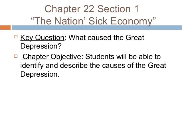 Chapter 22 The Great Depression
