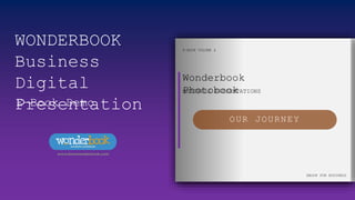 Wonderbook
PhotobookBUSINESS PRESENTATIONS
E-BOOK VOLUME 1
EBOOK FOR BUSINESS
OUR JOURNEY
WONDERBOOK
Business
Digital
PresentationE-Book Demo
 