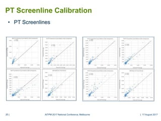 20 |20 |
• PT Screenlines
AITPM 2017 National Conference, Melbourne | 17 August 2017
PT Screenline Calibration
 