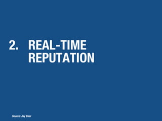 2. REAL-TIME
REPUTATION
Source: Jay Baer
 