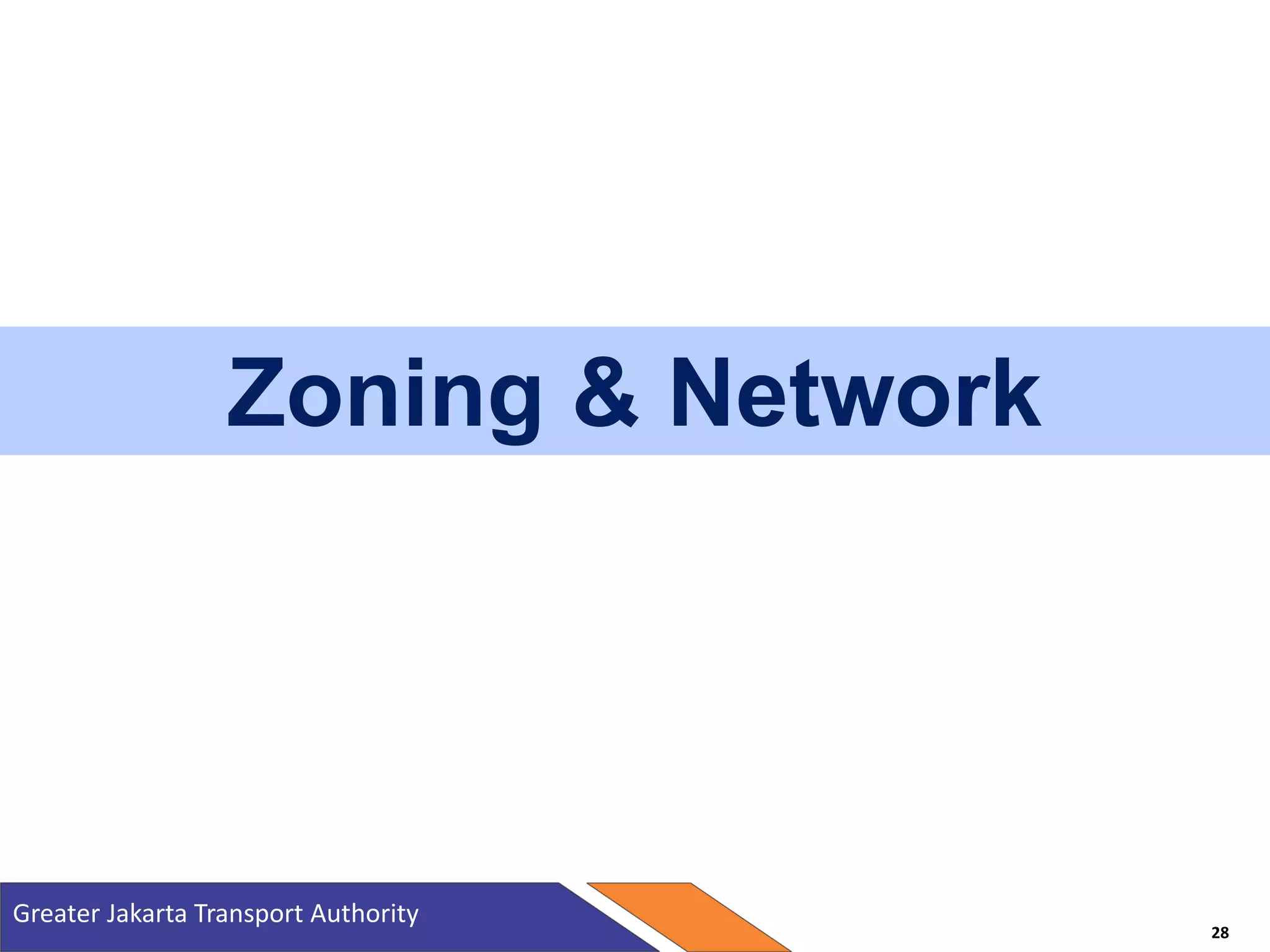 Zoning & Network
Greater Jakarta Transport Authority
28
 