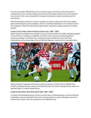 The Enduring Impact Of Football On Croatian Society