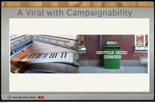 A Viral with Campaignability




                             35

Friday, March 4, 2011
 