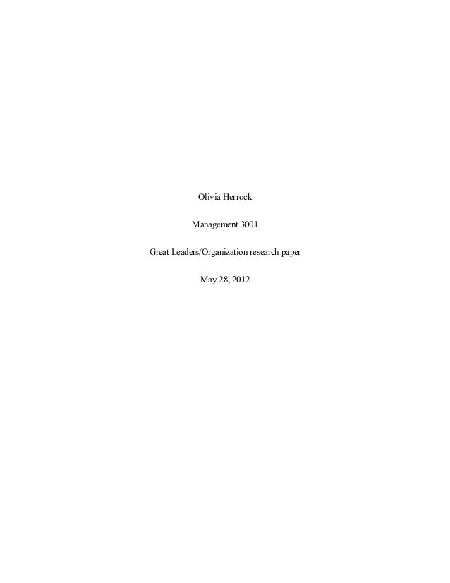 Organize a research paper