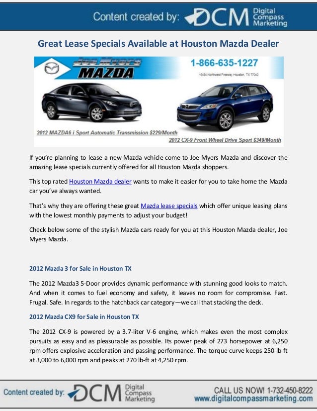 Car Lease Houston >> Great Lease Specials Available At Houston Mazda Dealer Car Lease Houston >> Great Lease Specials Available At Houston Mazda Dealer