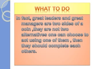 Great Managers - Great Leaders