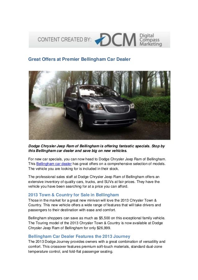Great Offers at Premier Bellingham Car Dealer