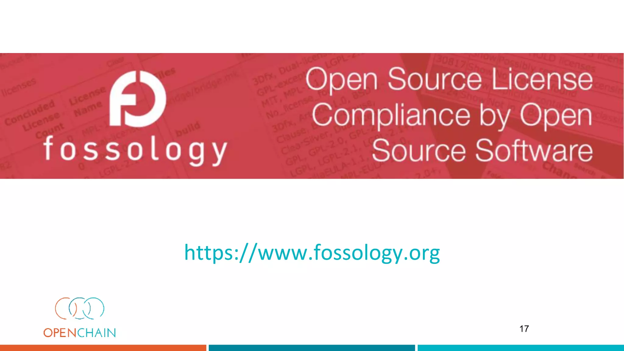 https://www.fossology.org
17
 