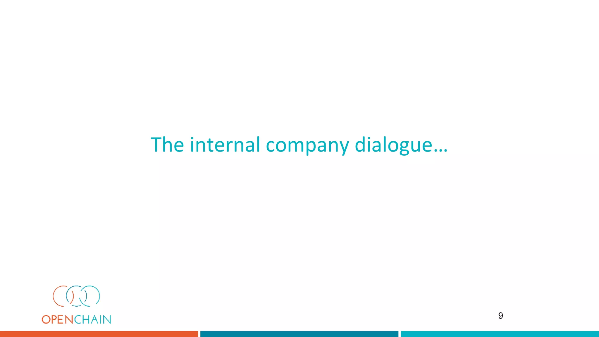 The internal company dialogue…
9
 