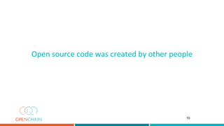 Open source code was created by other people
10
 