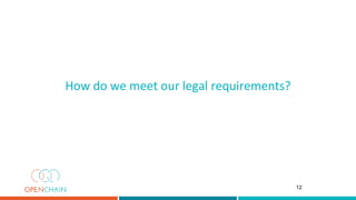 How do we meet our legal requirements?
12
 