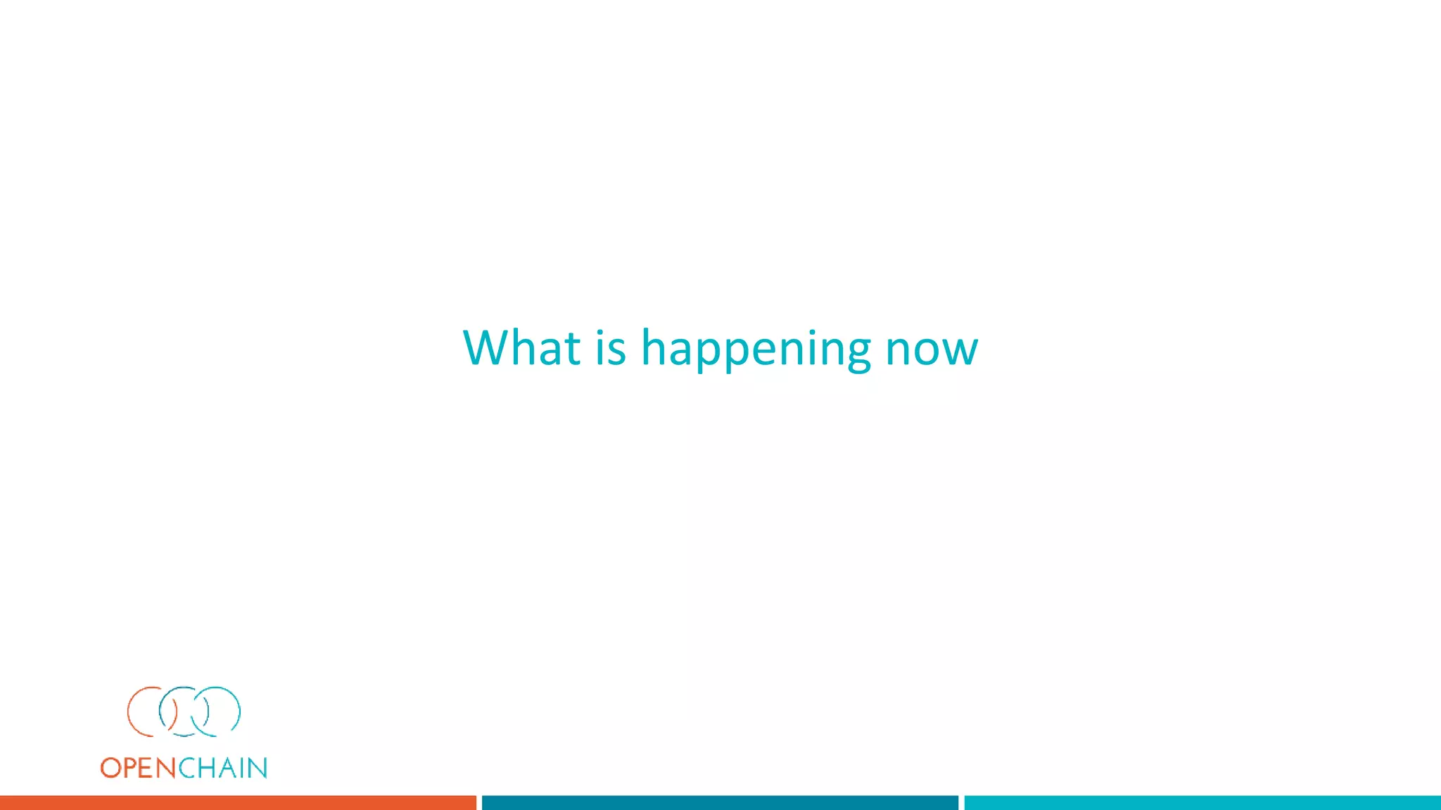 What is happening now