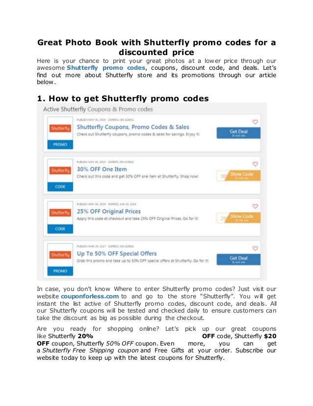 shutterfly new customer offer