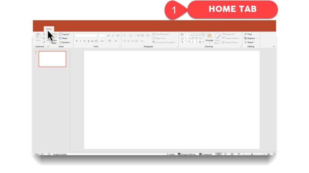 Microsoft powerpoint 2019 user interface