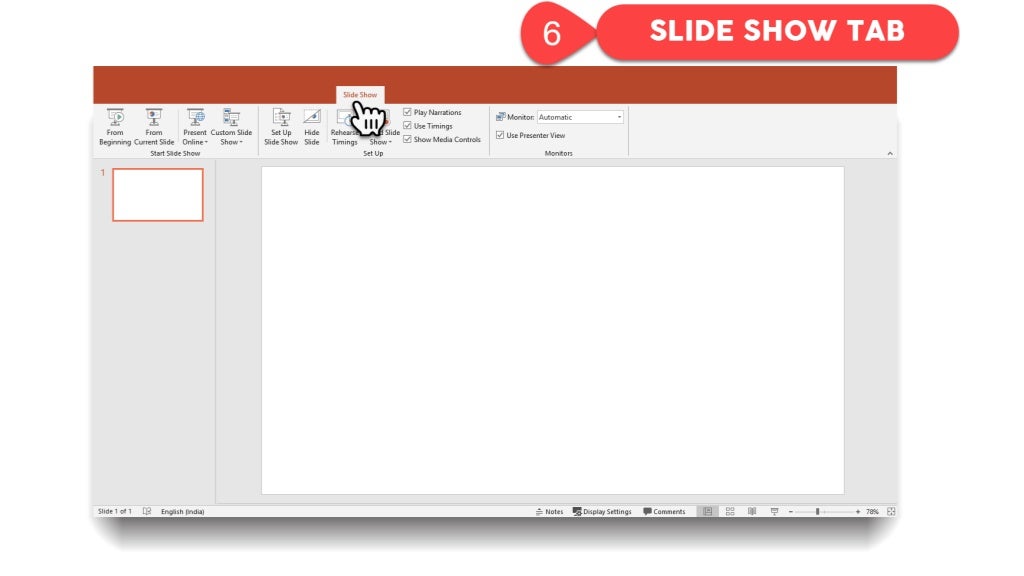 Microsoft PowerPoint 2019 User Interface