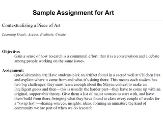 Sample Assignment for Art
 