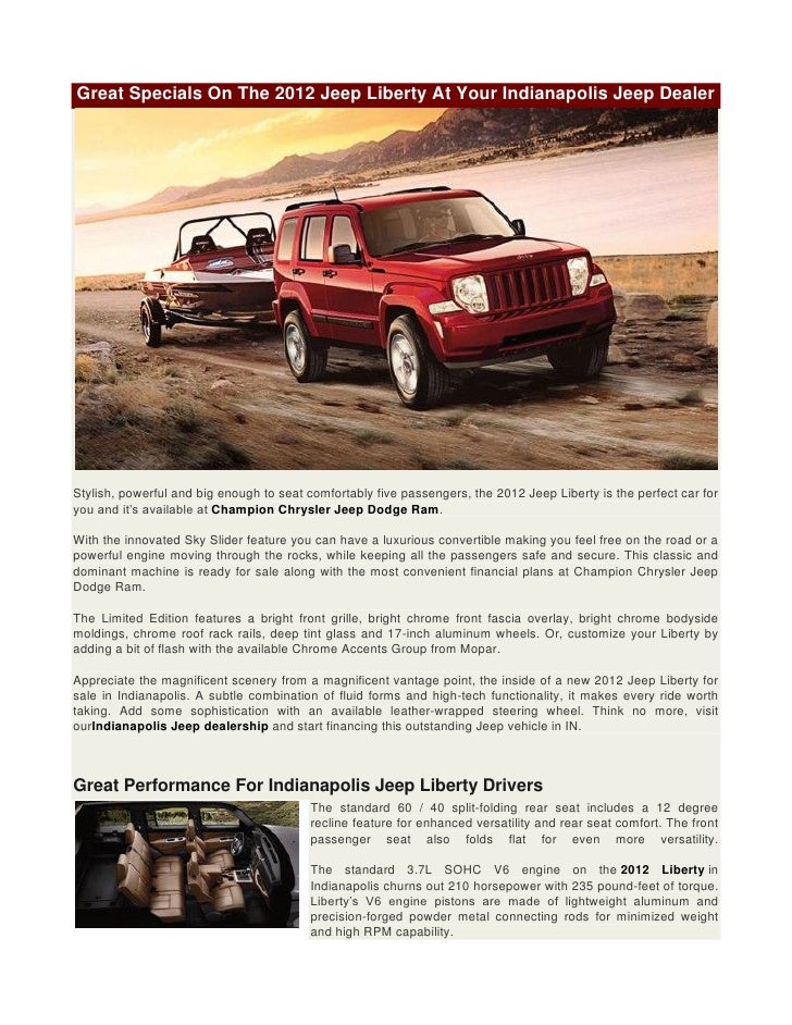 Jeep Dealership Indianapolis >> Great Specials On The 2012 Jeep Liberty At Your Indianapolis Jeep Dea Jeep Dealership Indianapolis >> Great Specials On The 2012 Jeep Liberty At Your Indianapolis Jeep Dea