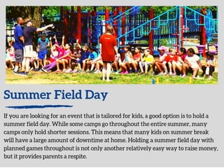 Great Summer Fundraising Ideas