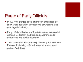 The Great Terror and the Reign os Stalin | PPTX