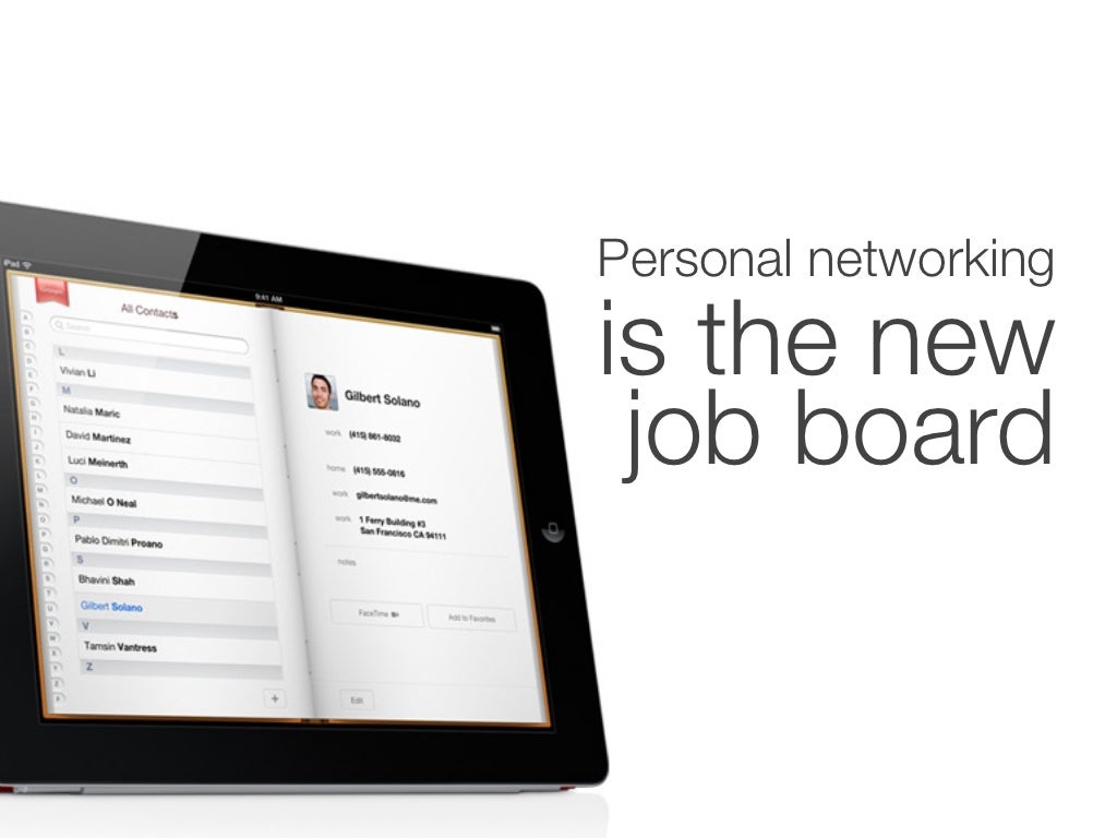 Personal networking is the new
