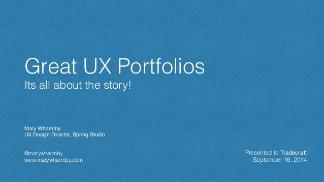 Great Ux Portfolios